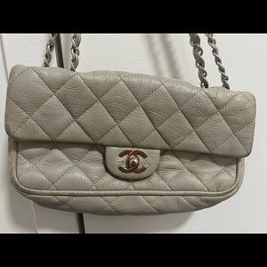 Authentic Chanel gray small bag.